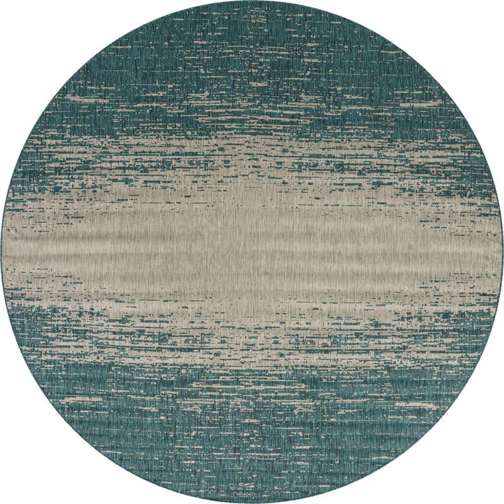 Detail image of 13' x 13' Easy-Clean Modern Indoor / Outdoor Round Rug