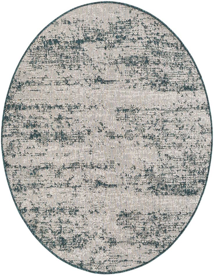 Detail image of 5' 3 x 5' 3 Easy-Clean Modern Indoor / Outdoor Round Rug