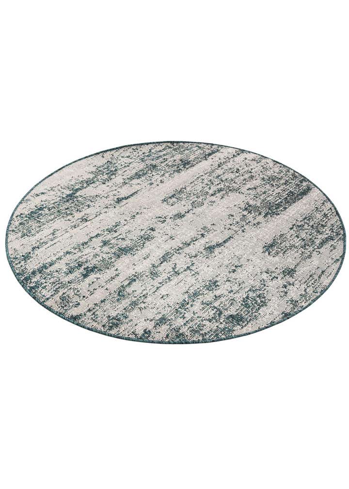 5' 3 x 5' 3 Easy-Clean Modern Indoor / Outdoor Round Rug