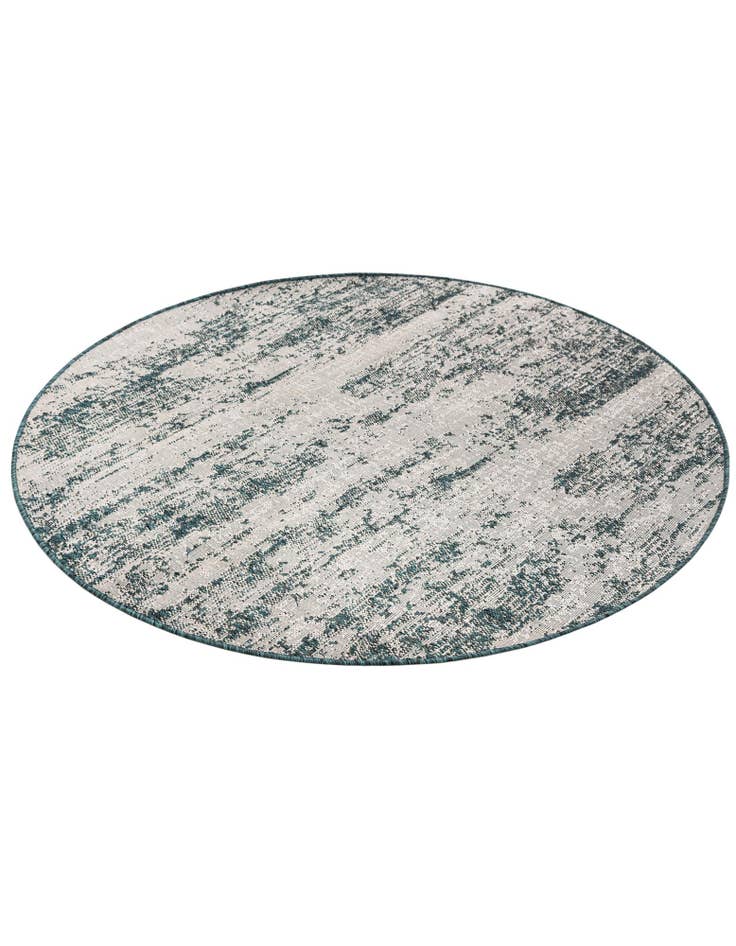 Detail image of 5' 3 x 5' 3 Easy-Clean Modern Indoor / Outdoor Round Rug