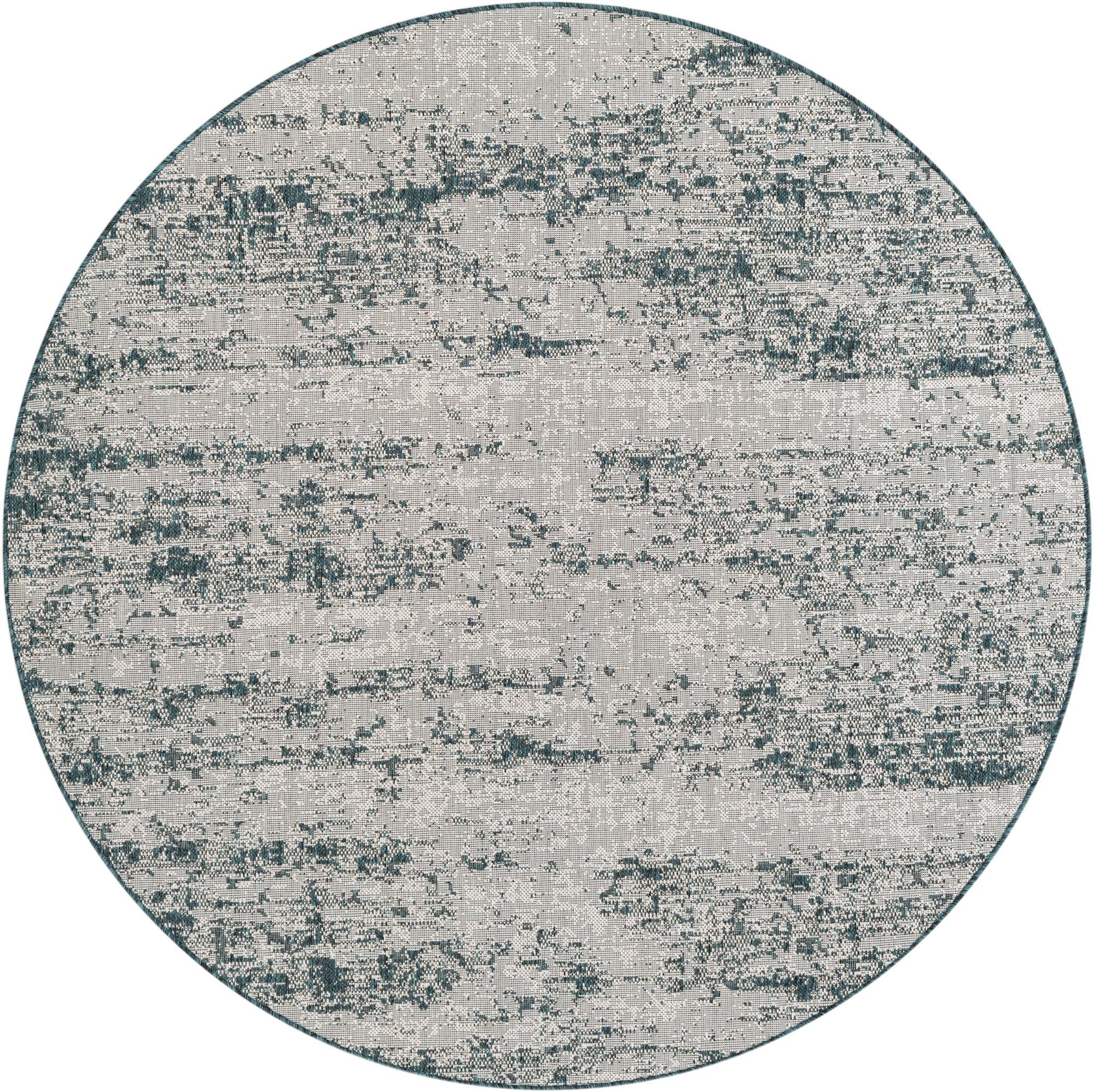 Primary image 6' x 6'  Washable Modern Indoor / Outdoor Round Rug