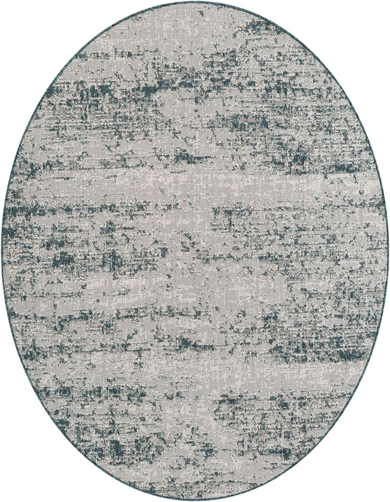 6' x 6' Easy-Clean Modern Indoor / Outdoor Round Rug