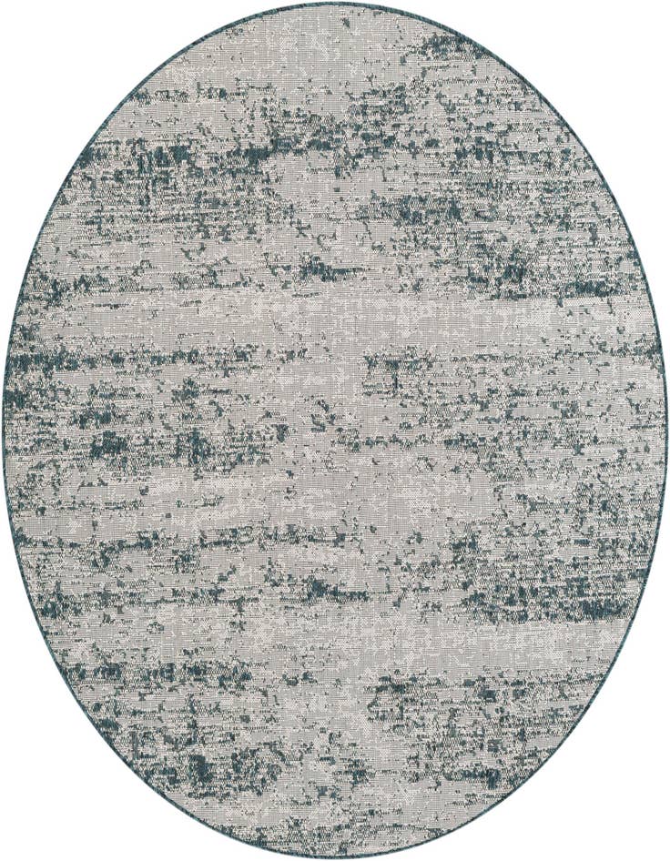 Detail image of 6' x 6' Easy-Clean Modern Indoor / Outdoor Round Rug