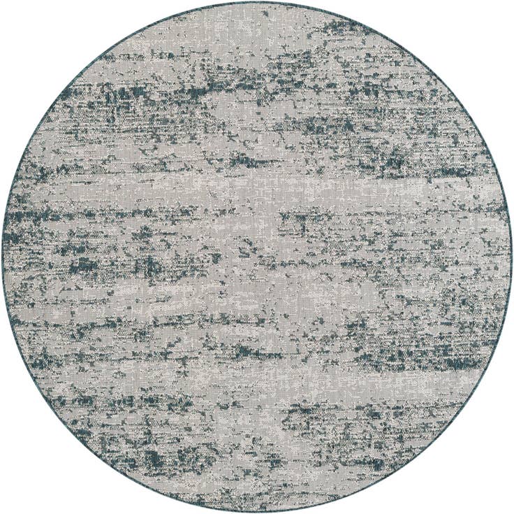 Detail image of 6' x 6' Easy-Clean Modern Indoor / Outdoor Round Rug