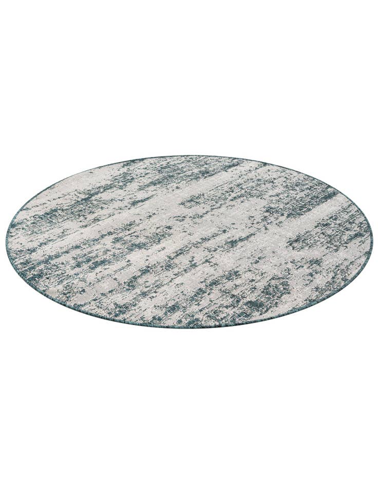 Detail image of 6' x 6'  Washable Modern Indoor / Outdoor Round Rug
