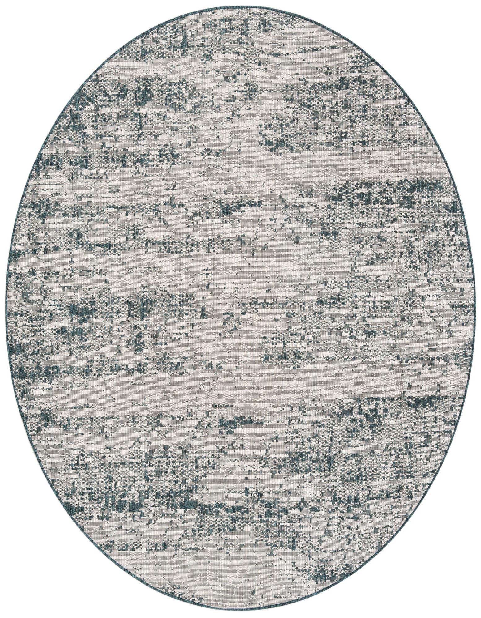 8' x 8' Easy-Clean Modern Indoor / Outdoor Round Rug