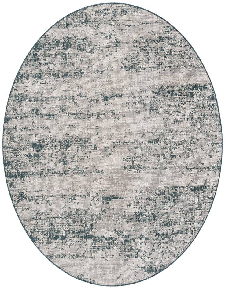 Detail image of 8' x 8' Easy-Clean Modern Indoor / Outdoor Round Rug