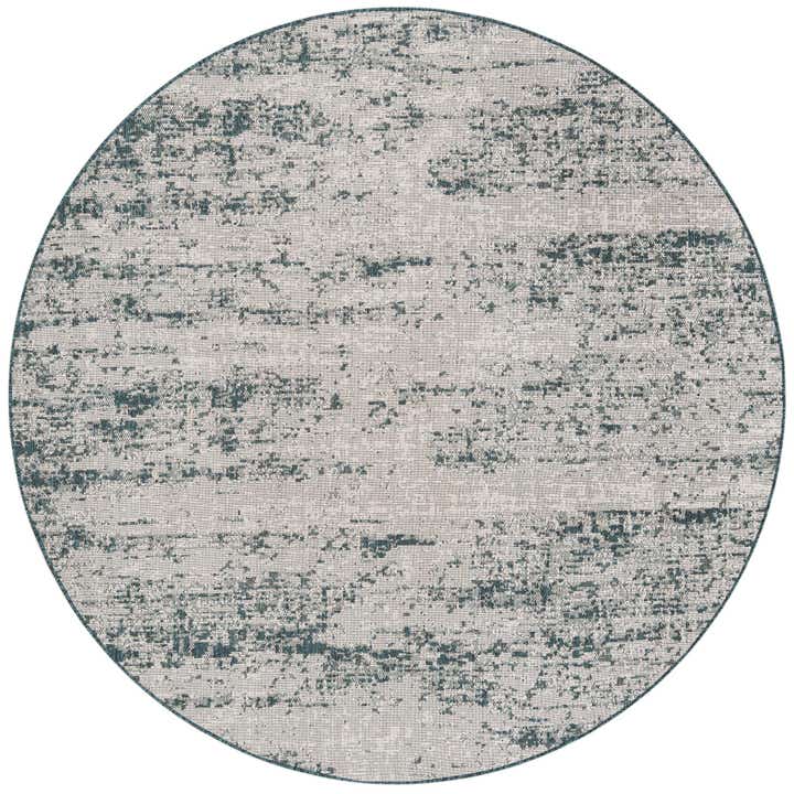 8' x 8' Easy-Clean Modern Indoor / Outdoor Round Rug