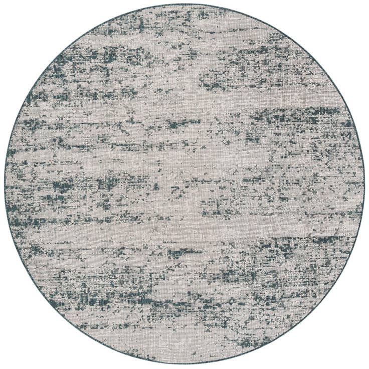 Detail image of 8' x 8' Easy-Clean Modern Indoor / Outdoor Round Rug