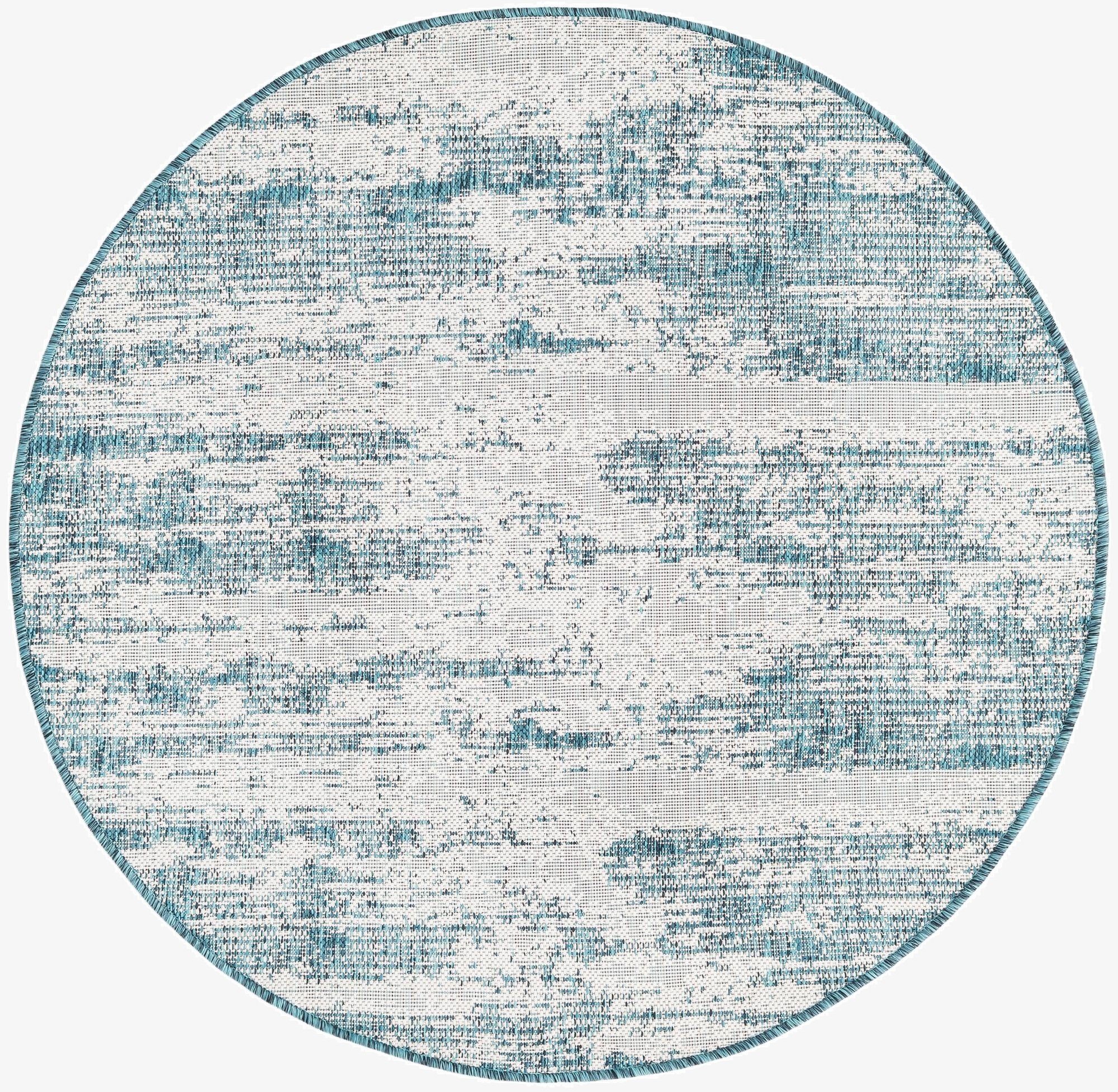 4' x 4'  Washable Modern Indoor / Outdoor Round Rug