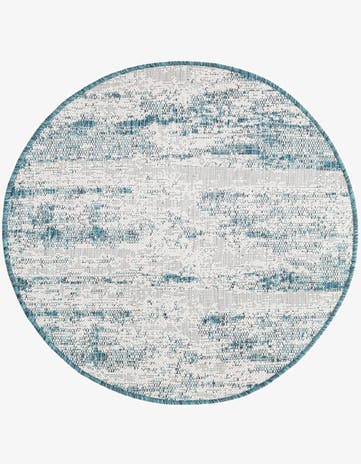3' x 3' Easy-Clean Modern Indoor / Outdoor Round Rug