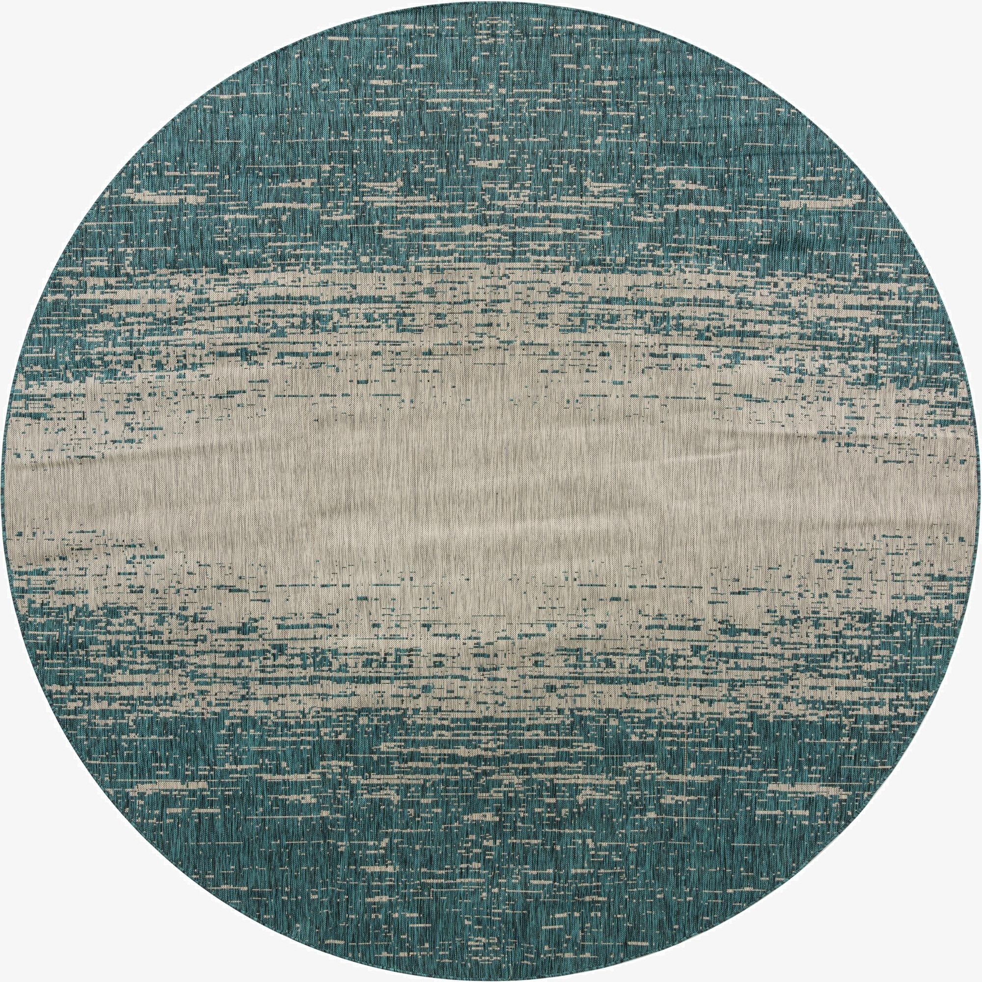 10' 8 x 10' 8  Washable Modern Indoor / Outdoor Round Rug