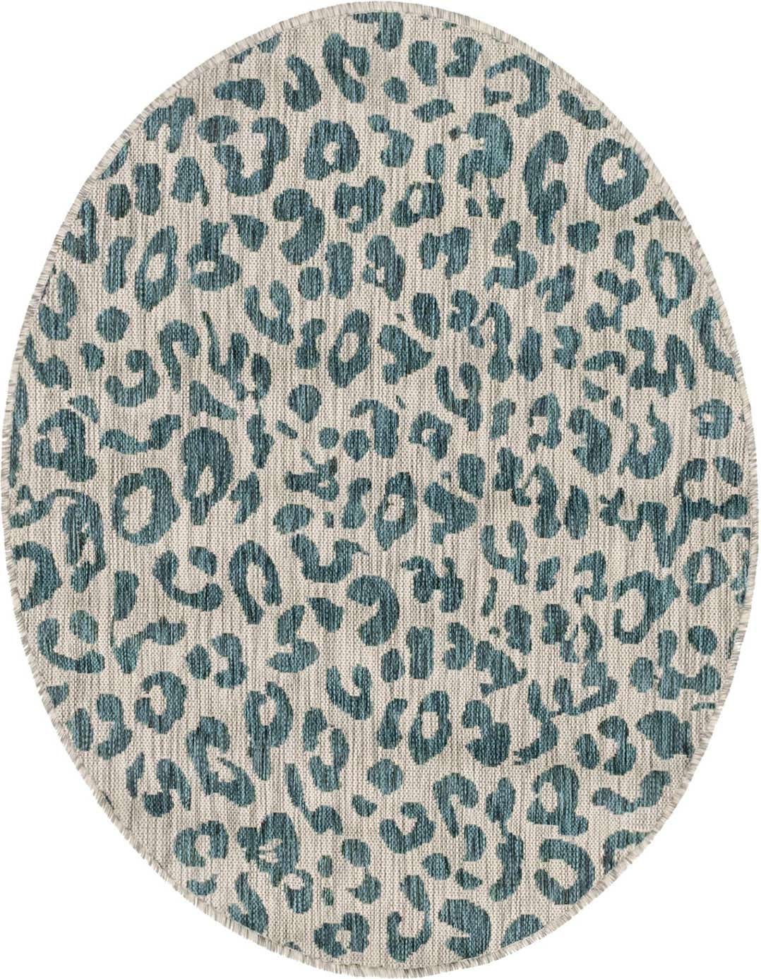 4' x 4' Easy-Clean Safari Indoor / Outdoor Round Rug