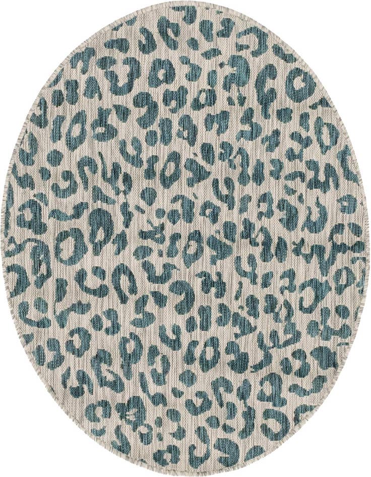 Detail image of 4' x 4' Easy-Clean Safari Indoor / Outdoor Round Rug
