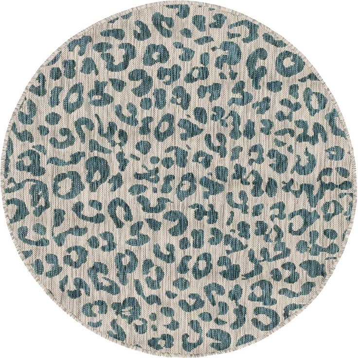 Detail image of 4' x 4' Easy-Clean Safari Indoor / Outdoor Round Rug