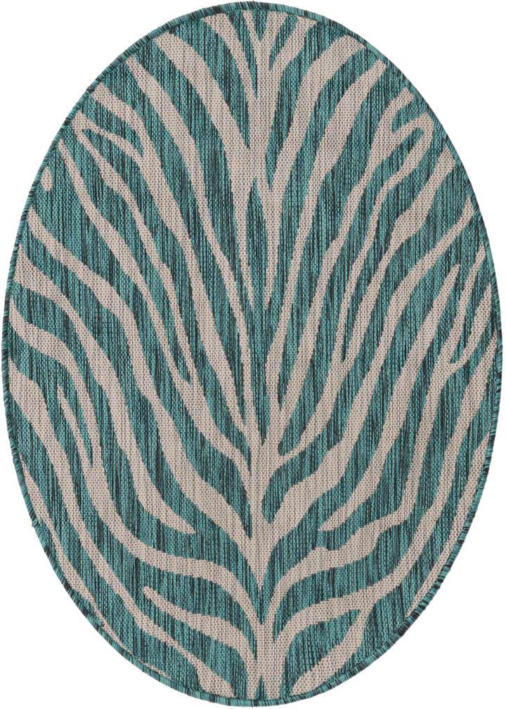 3' x 3' Easy-Clean Safari Indoor / Outdoor Round Rug