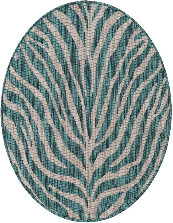 Detail image of 3' x 3' Easy-Clean Safari Indoor / Outdoor Round Rug