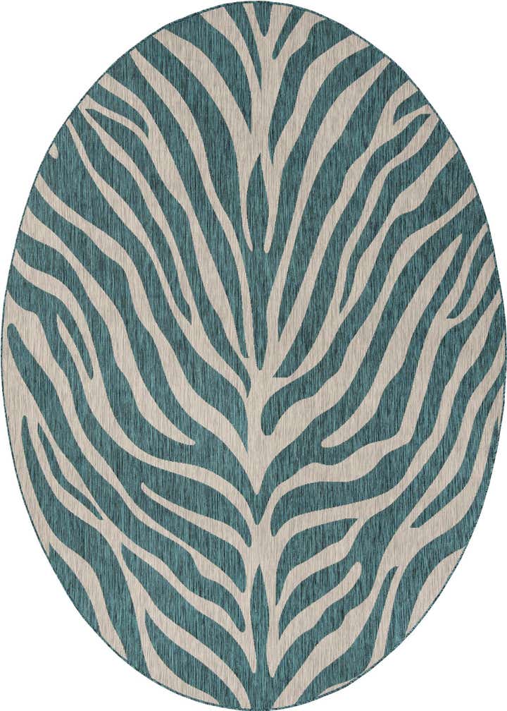 10' x 10' Easy-Clean Safari Indoor / Outdoor Round Rug