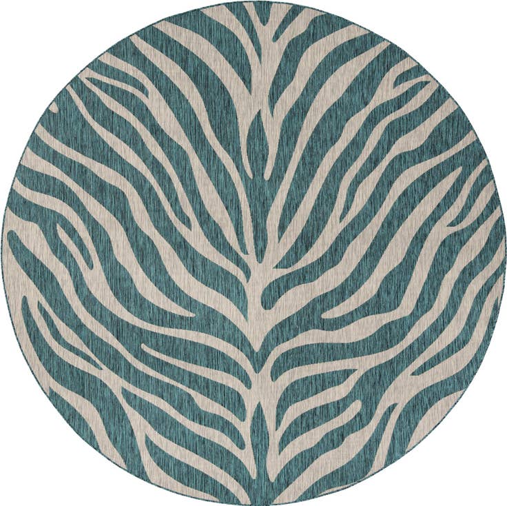 Detail image of 10' x 10' Easy-Clean Safari Indoor / Outdoor Round Rug