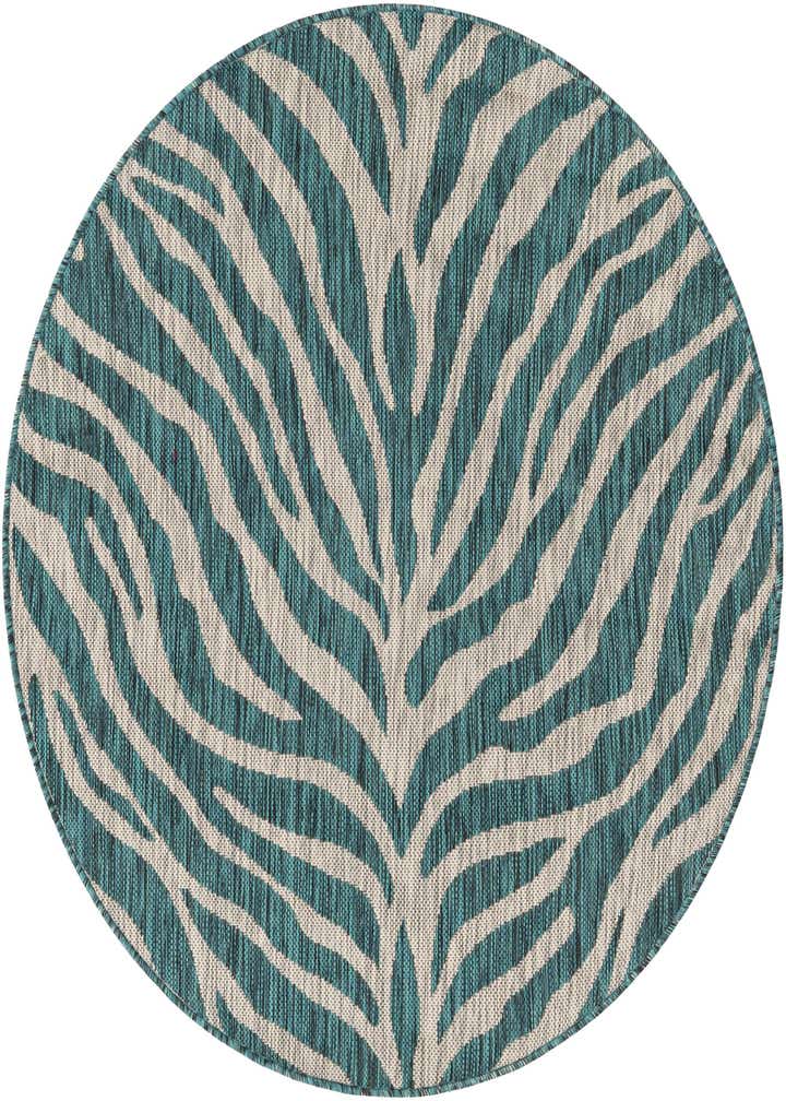 4' x 4' Easy-Clean Safari Indoor / Outdoor Round Rug
