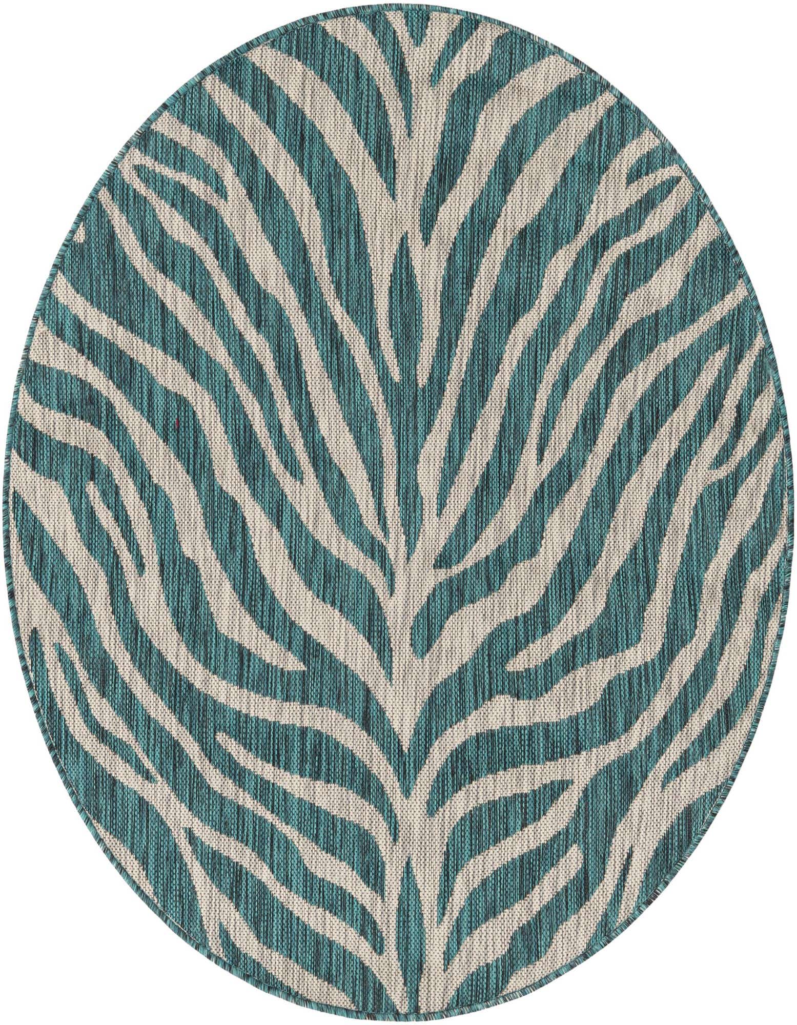 4' x 4' Easy-Clean Safari Indoor / Outdoor Round Rug