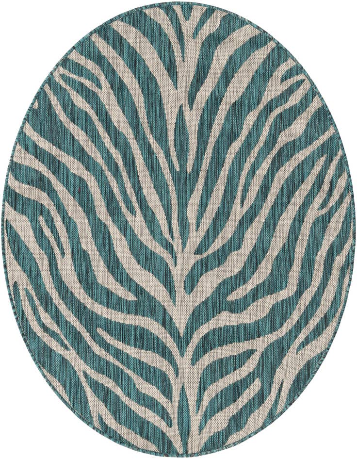 Detail image of 4' x 4' Easy-Clean Safari Indoor / Outdoor Round Rug