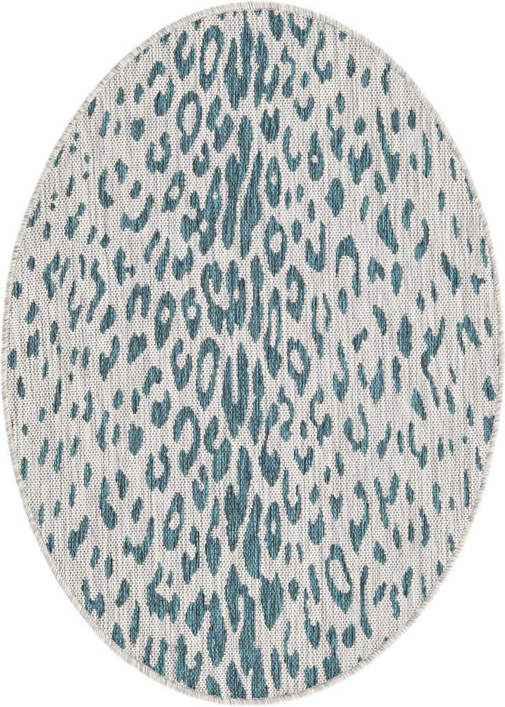 3' x 3' Easy-Clean Safari Indoor / Outdoor Round Rug