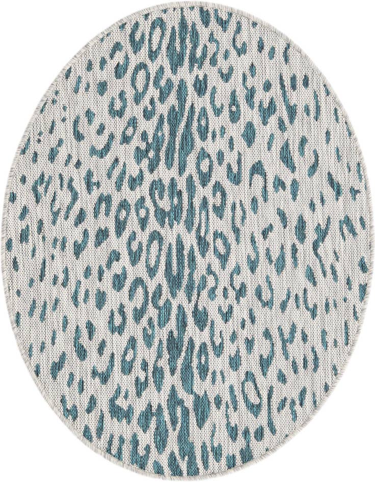 Detail image of 3' x 3' Easy-Clean Safari Indoor / Outdoor Round Rug