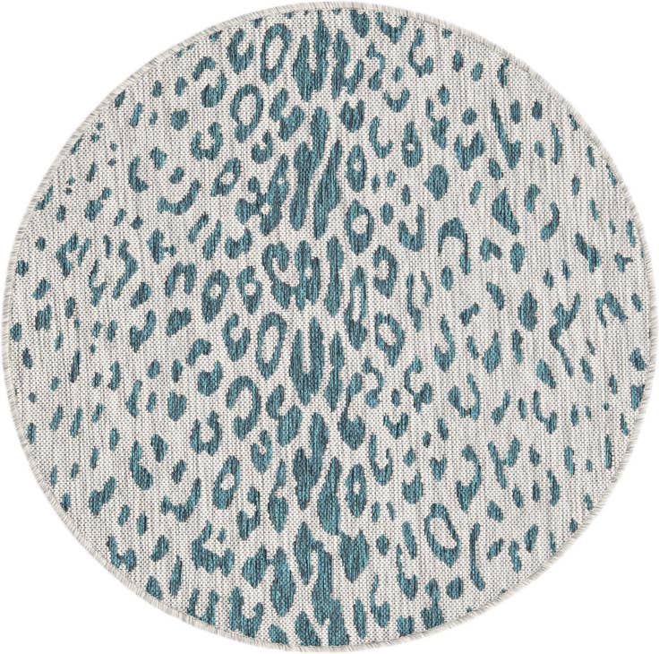 Detail image of 3' x 3' Easy-Clean Safari Indoor / Outdoor Round Rug