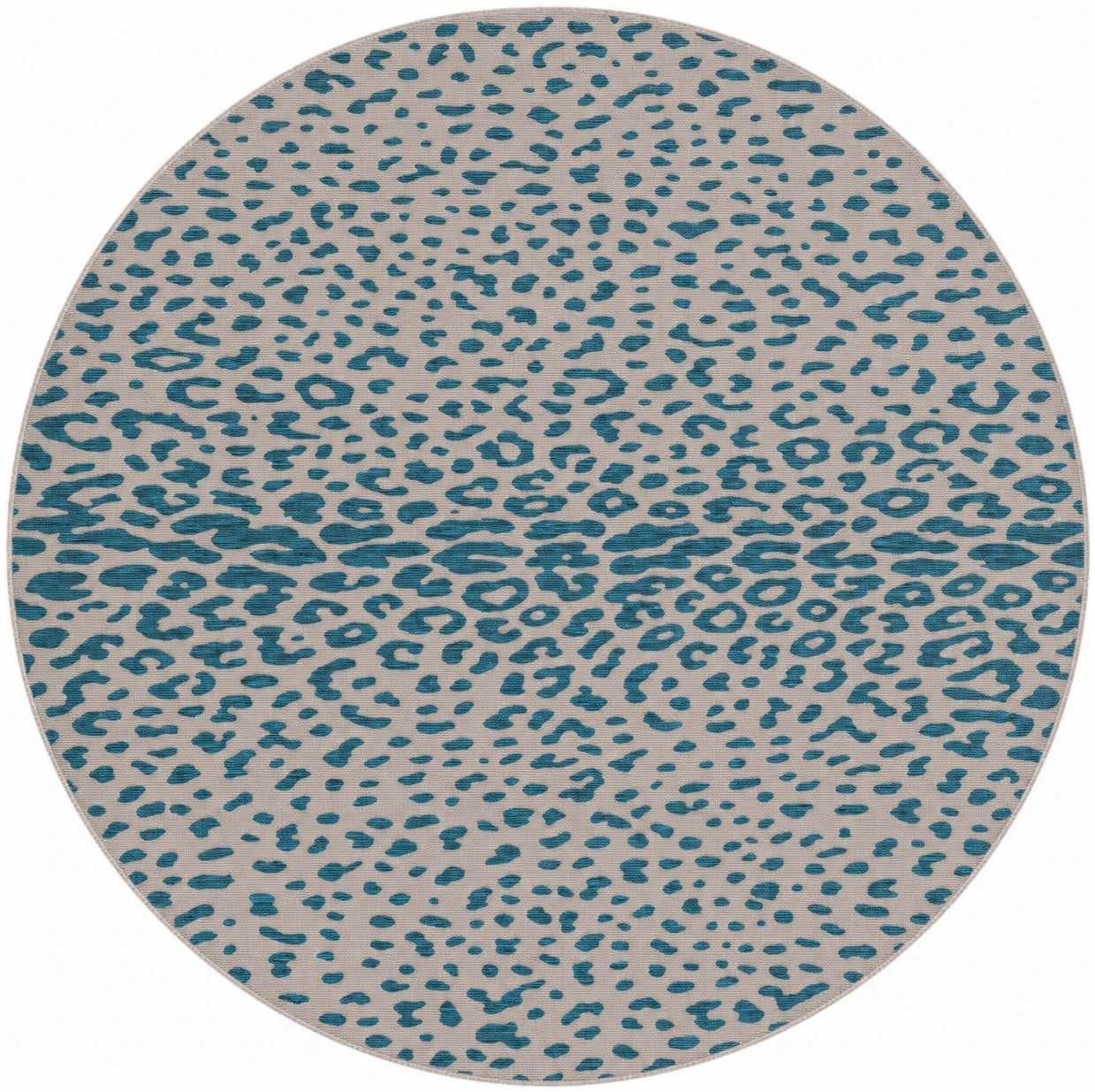 10' x 10' Easy-Clean Safari Indoor / Outdoor Round Rug