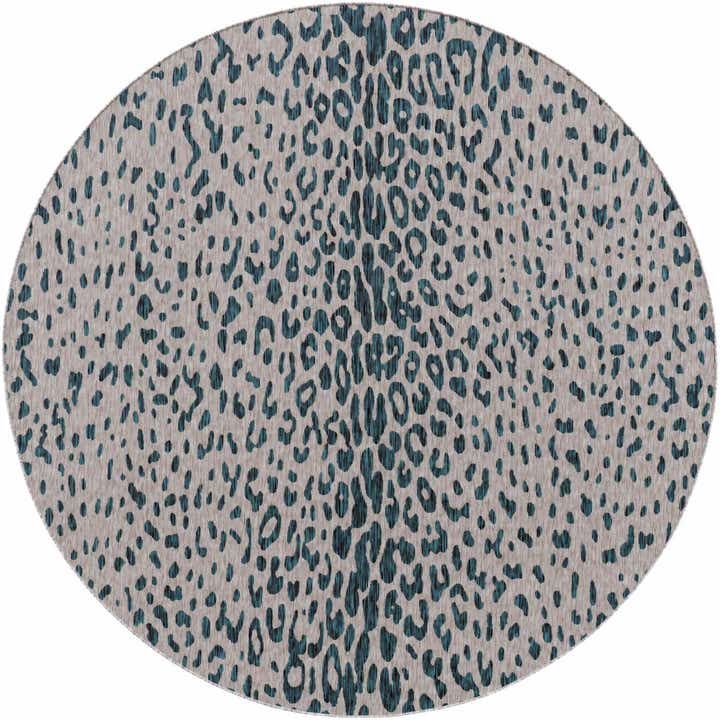 10' x 10' Easy-Clean Safari Indoor / Outdoor Round Rug
