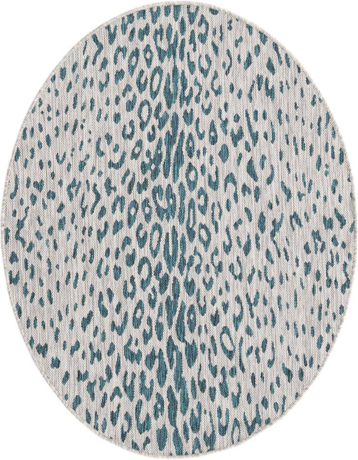 Detail image of 4' x 4' Easy-Clean Safari Indoor / Outdoor Round Rug