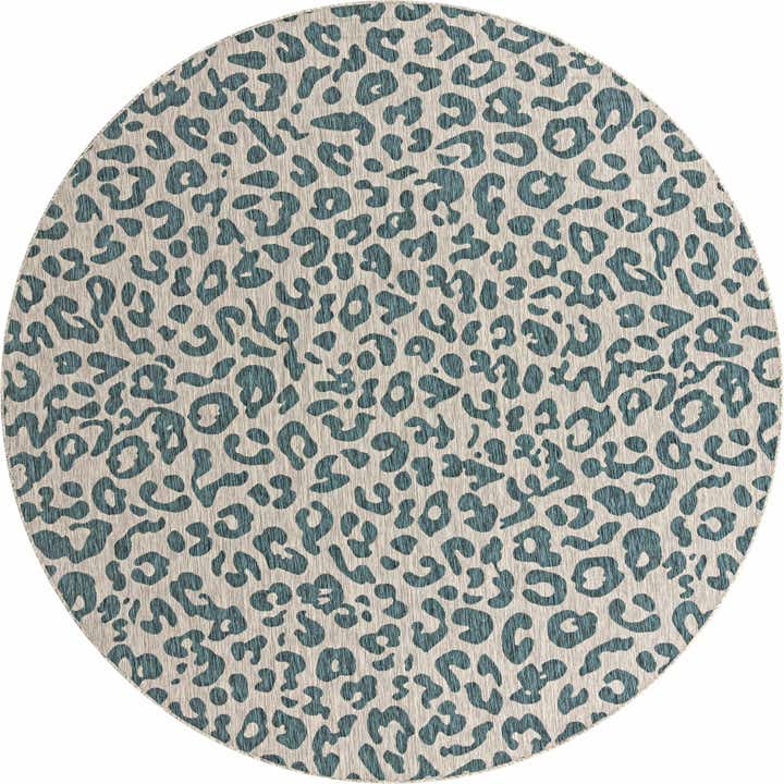 10' 8 x 10' 8 Easy-Clean Safari Indoor / Outdoor Round Rug