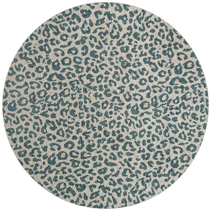 13' x 13' Easy-Clean Safari Indoor / Outdoor Round Rug