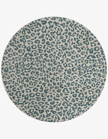 13' x 13' Easy-Clean Safari Indoor / Outdoor Round Rug