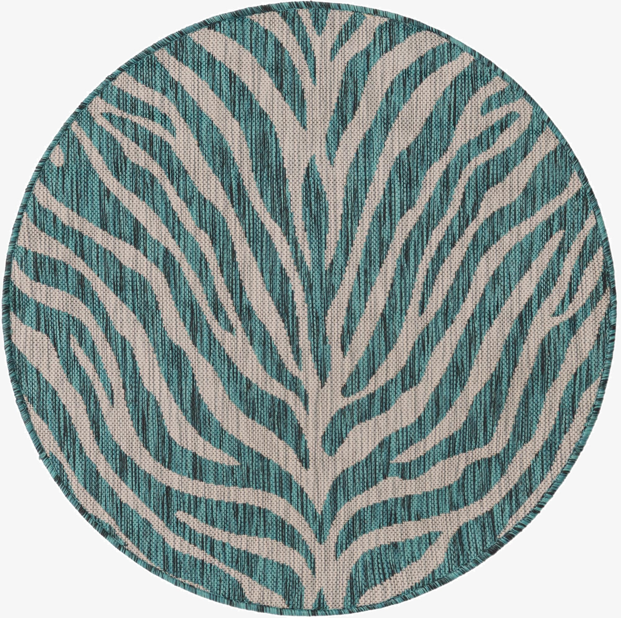 3' x 3'  Washable Safari Indoor / Outdoor Round Rug