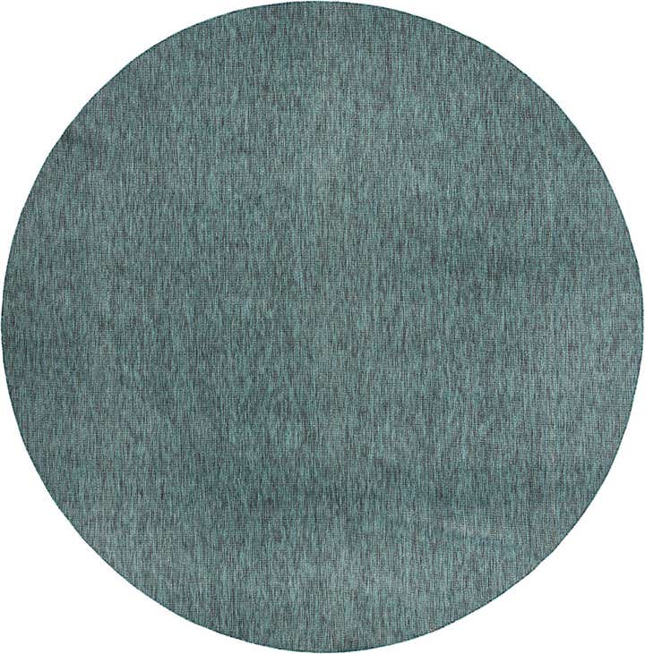 13' x 13' Easy-Clean Solid Indoor / Outdoor Round Rug