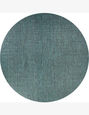 12' x 12' Easy-Clean Solid Indoor / Outdoor Round Rug
