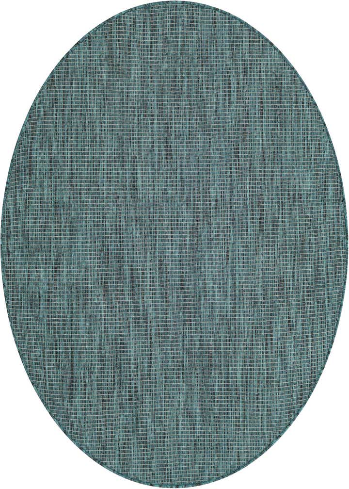 4' 1 x 4' 1 Easy-Clean Solid Indoor / Outdoor Round Rug