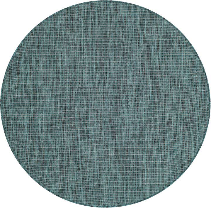 4' 1 x 4' 1 Easy-Clean Solid Indoor / Outdoor Round Rug