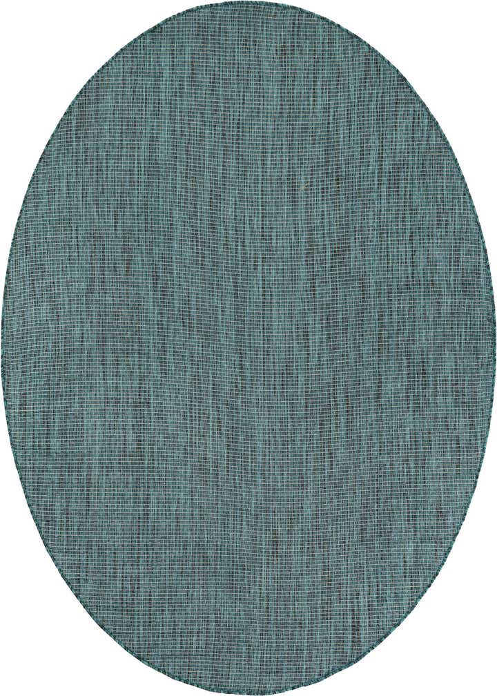 5' 3 x 5' 3 Easy-Clean Solid Indoor / Outdoor Round Rug