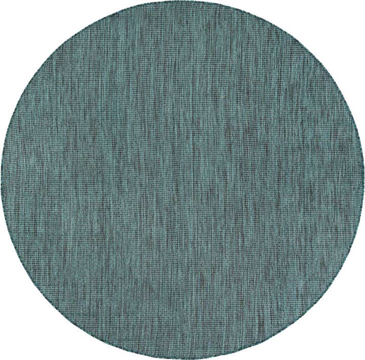 5' 3 x 5' 3 Easy-Clean Solid Indoor / Outdoor Round Rug