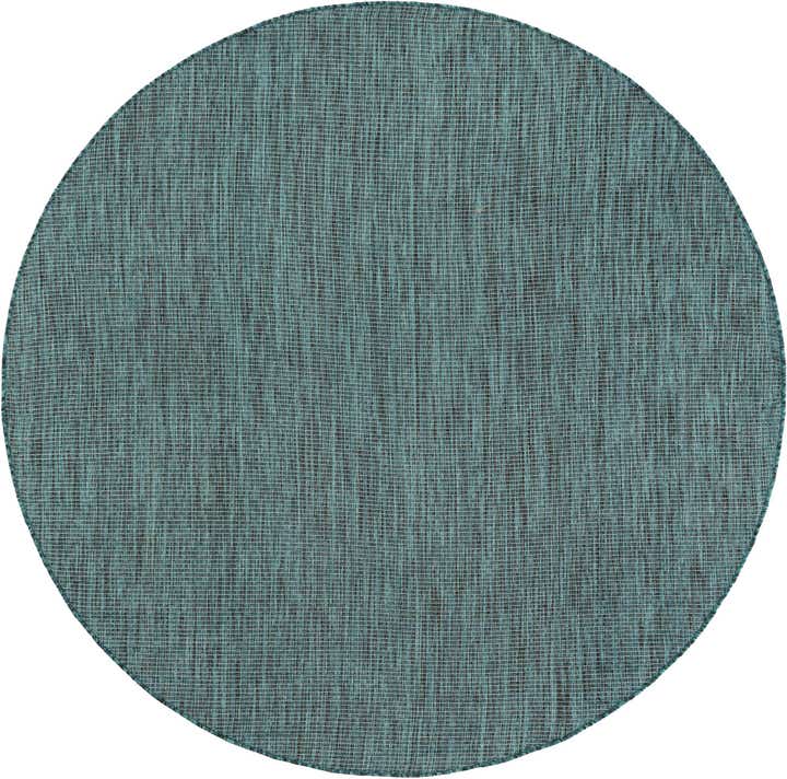 6' 1 x 6' 1 Easy-Clean Solid Indoor / Outdoor Round Rug