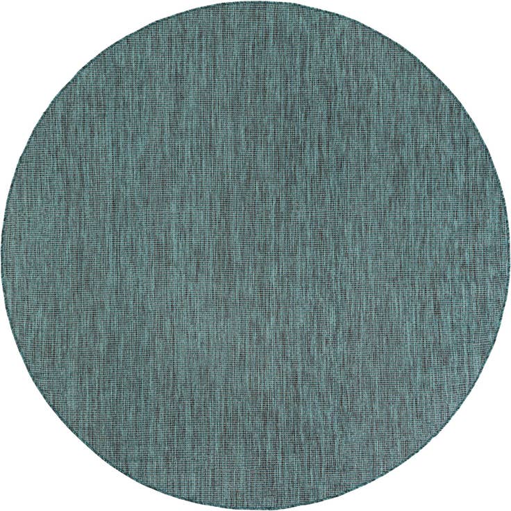 Detail image of 7' 10 x 7' 10 Easy-Clean Solid Indoor / Outdoor Round Rug