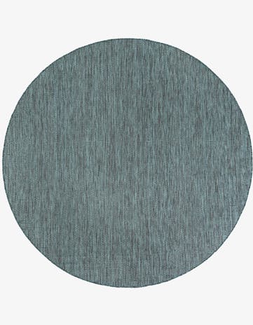 7' 10 x 7' 10 Easy-Clean Solid Indoor / Outdoor Round Rug