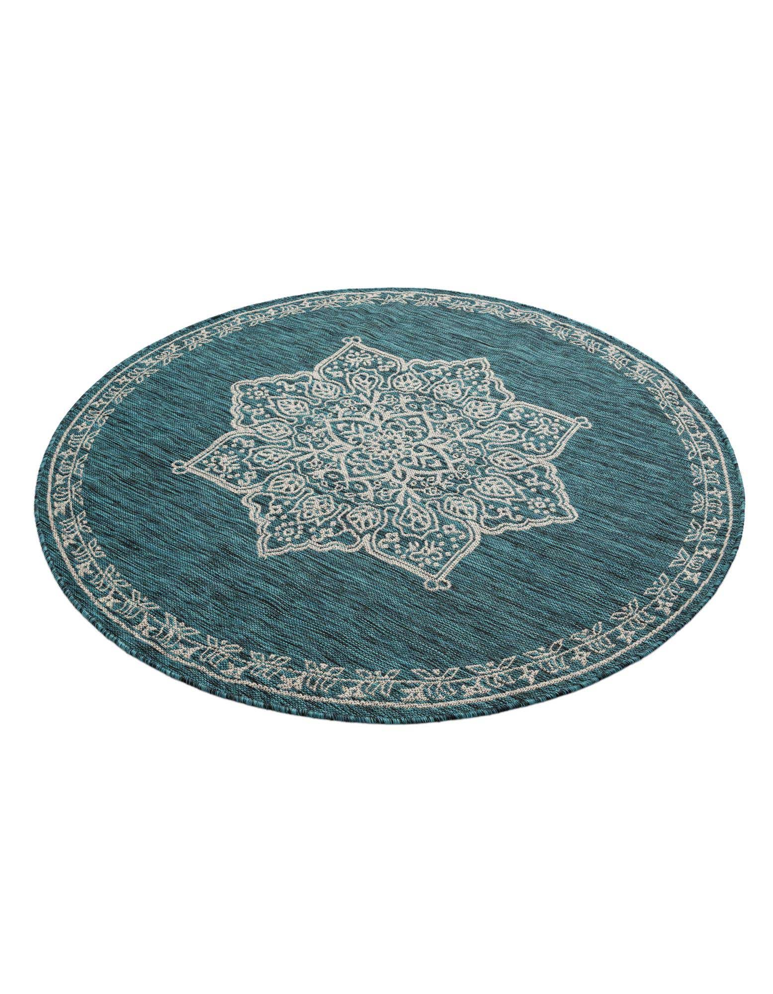 Detail image of 160cm x 160cm Traditional Indoor / Outdoor Round Alfombra