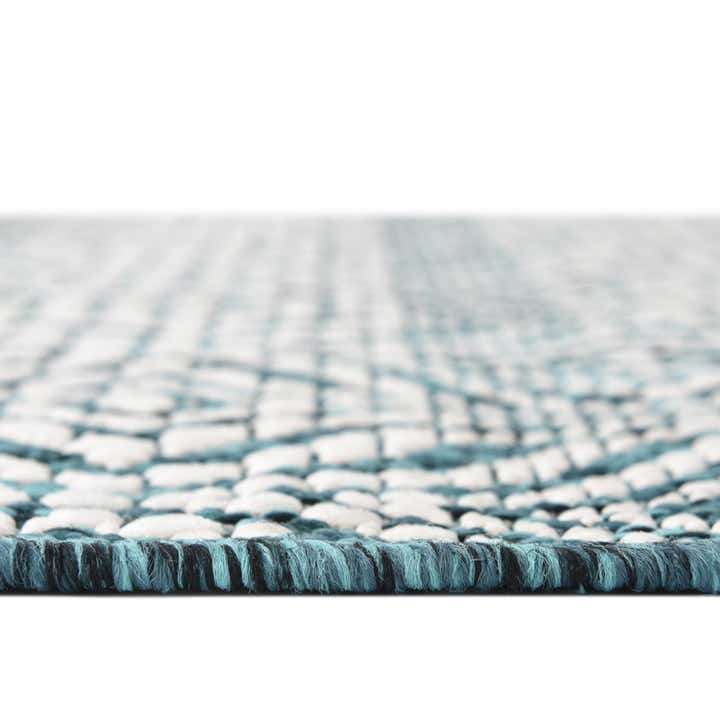 4' x 4' Easy-Clean Trellis Indoor / Outdoor Round Rug