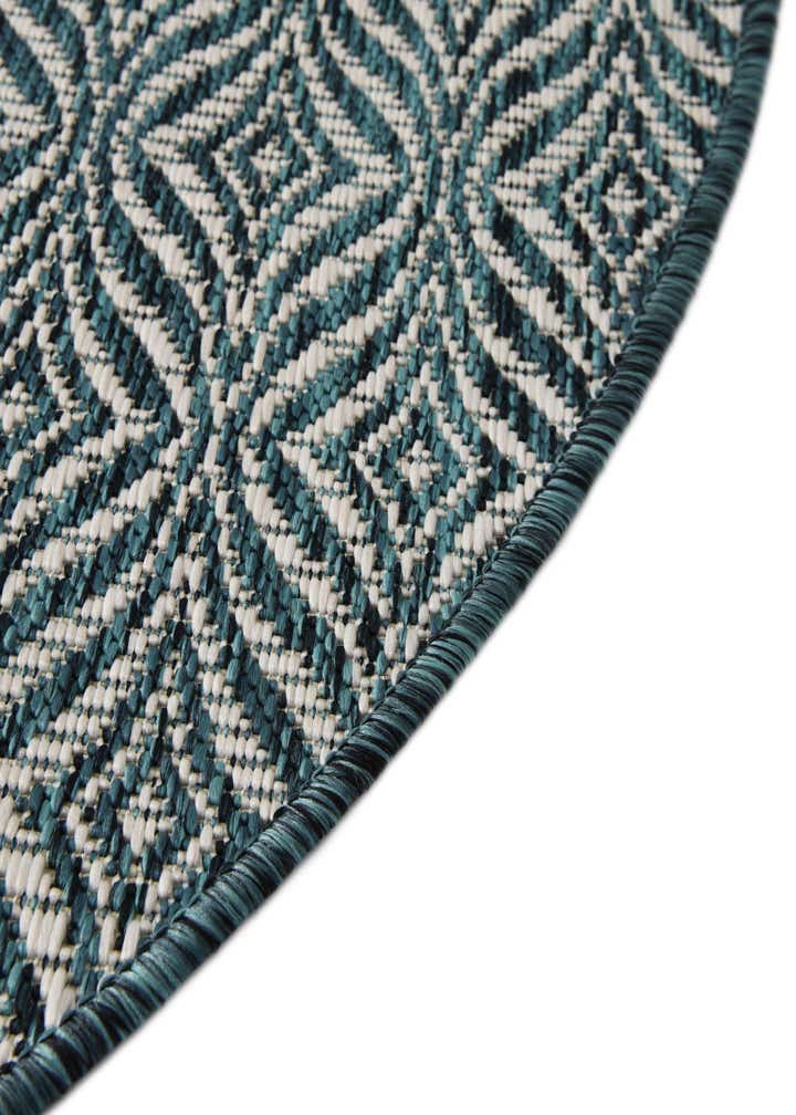 4' x 4' Easy-Clean Trellis Indoor / Outdoor Round Rug