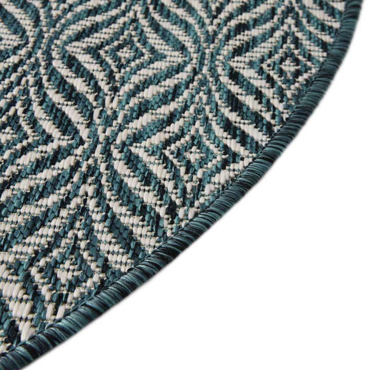 4' x 4' Easy-Clean Trellis Indoor / Outdoor Round Rug