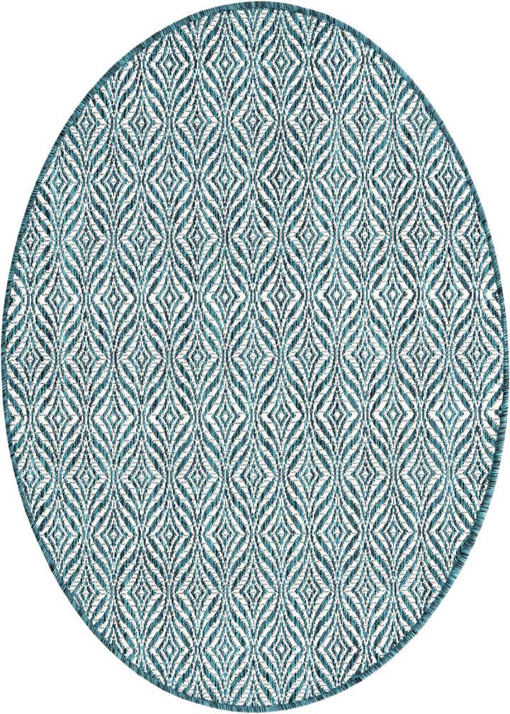 4' x 4' Easy-Clean Trellis Indoor / Outdoor Round Rug
